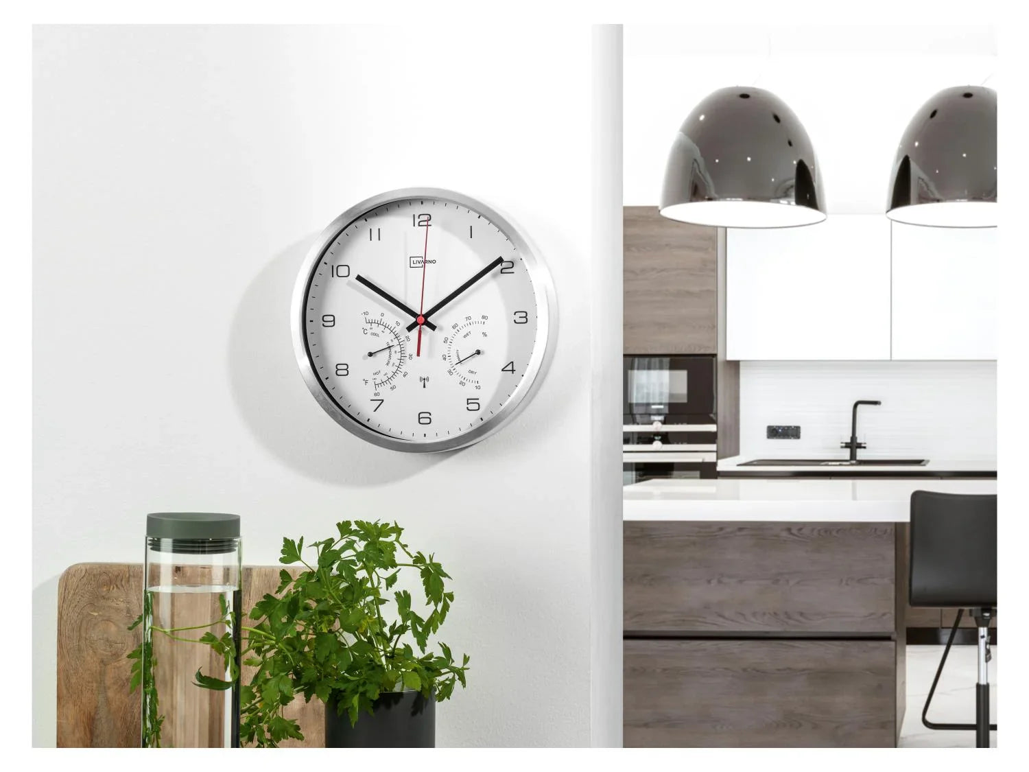 LIVARNO home Horloge murale radioguide