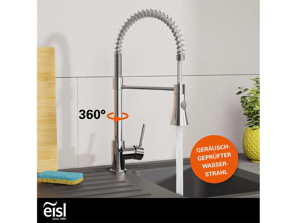 Eisl Mitigeur robinet de cuisine LEON, avec ressort en spirale