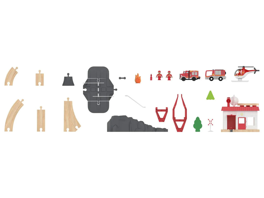 Playtive Set de chemin de fer en bois