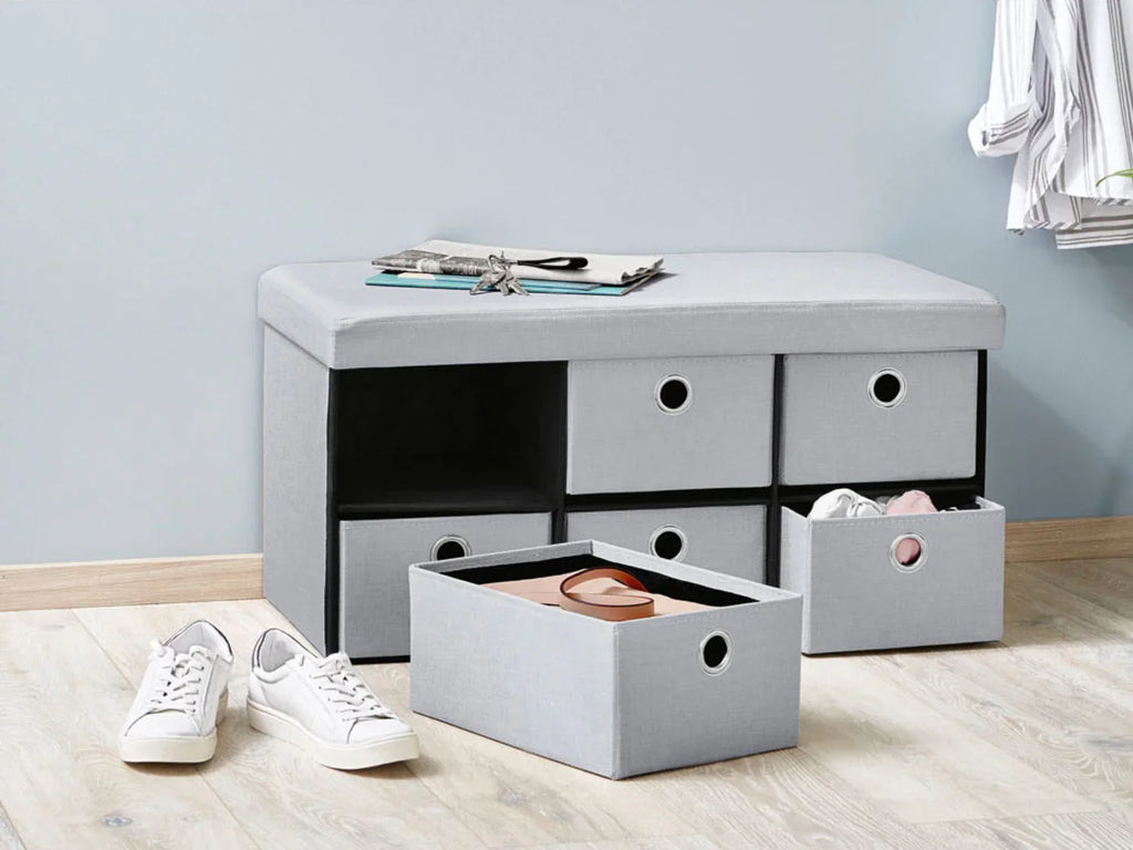 LIVARNO home Banc-coffre de rangement, avec 6 tiroirs