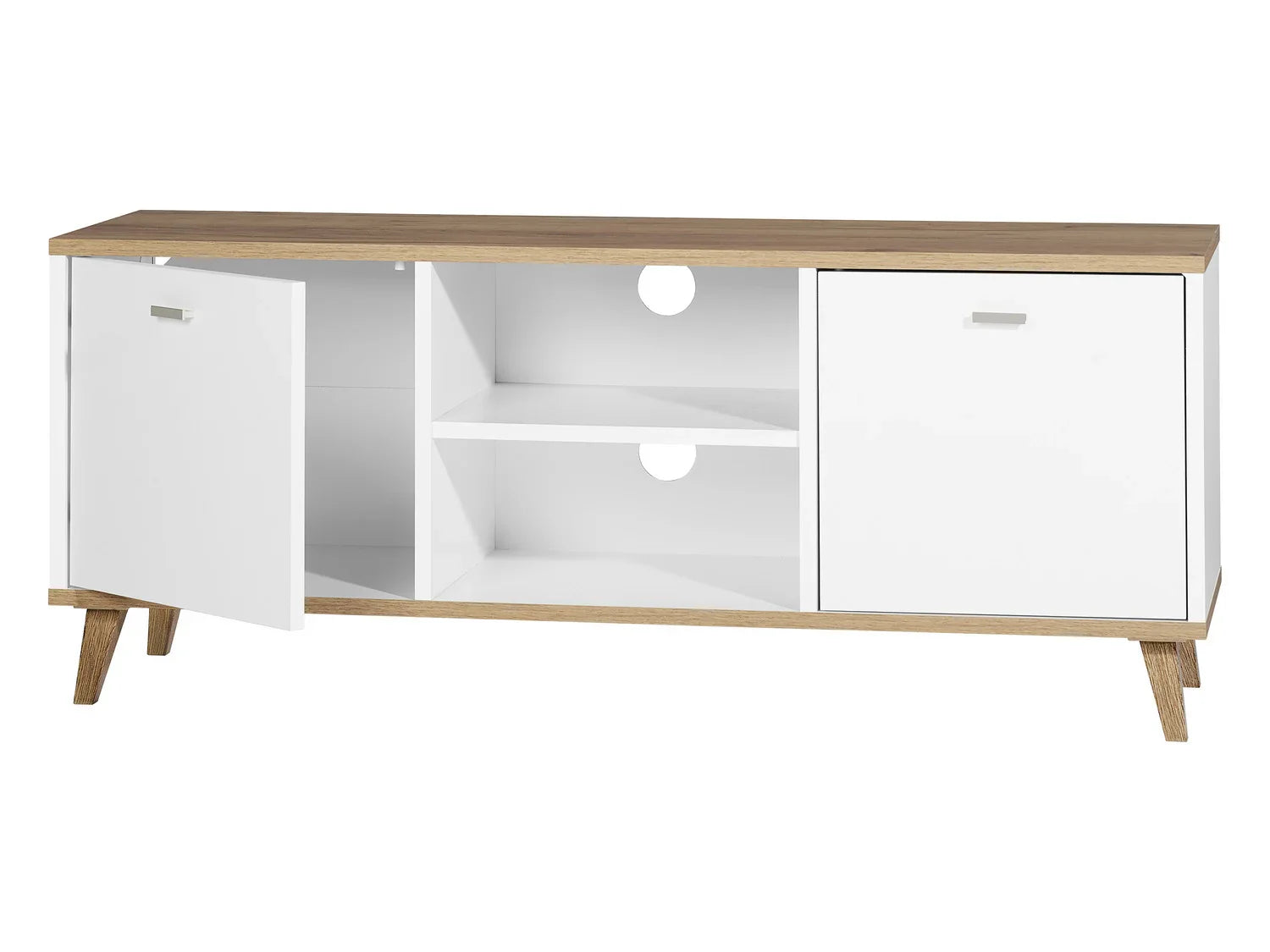 LIVARNO home Meuble bas Corfu, 113 x 46 x 33 cm, blanc/imitation chne