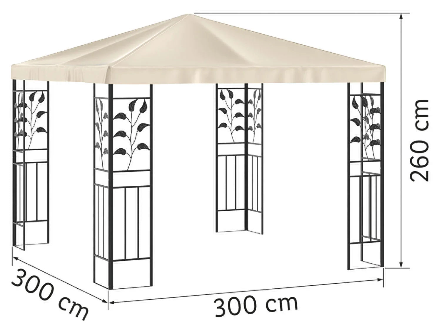 LIVARNO home Pavillon, 3 x 3 m