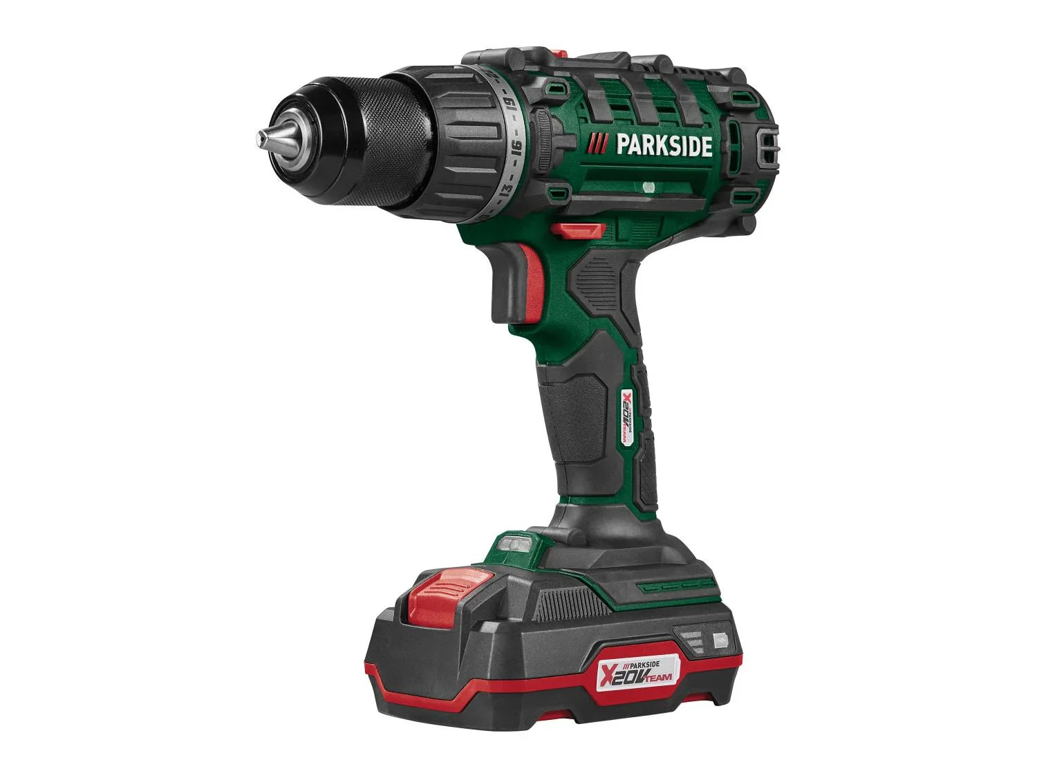 PARKSIDE Set perceuse-visseuse sans fil PABS 20-Li G8 + batterie + chargeur + accessoires, 20 V