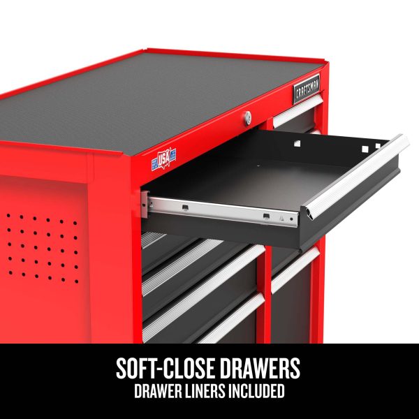 2025 2000 Series 26-in W x 36.5-in H 5-Drawer Steel Rolling Tool Cabinet (Red)