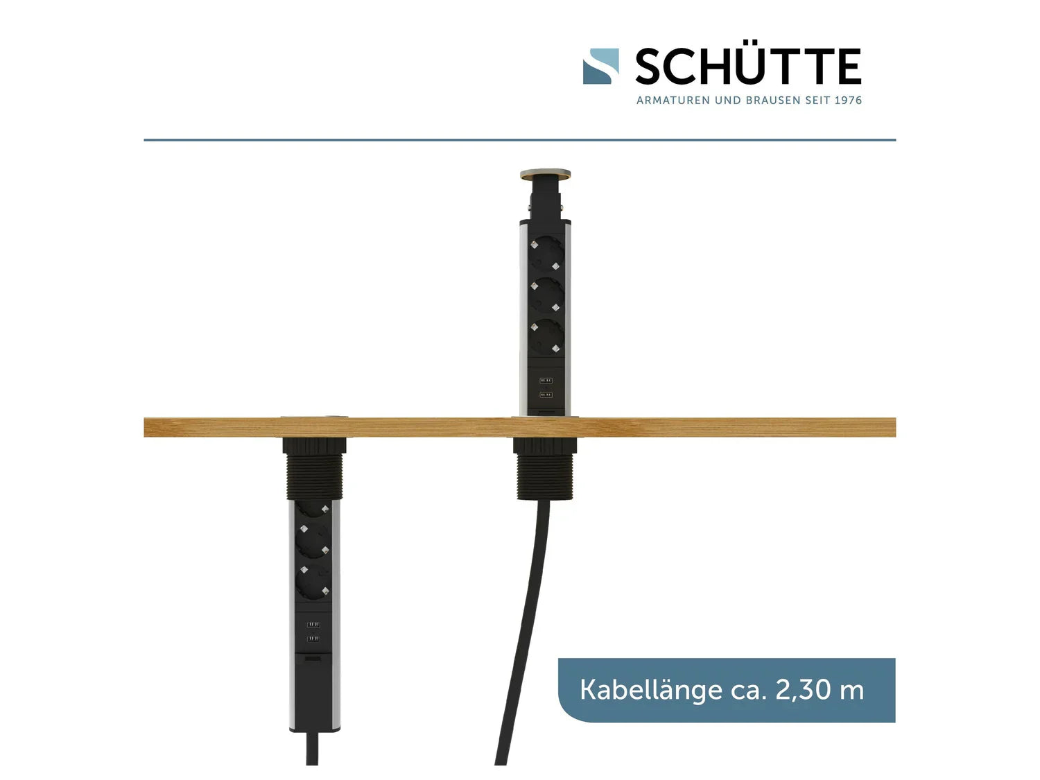 Schtte Bloc multiprises encastrable pour plan de travail