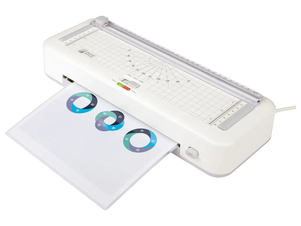 UNITED OFFICE Plastifieuse A4 ULG 395 C1, blanc