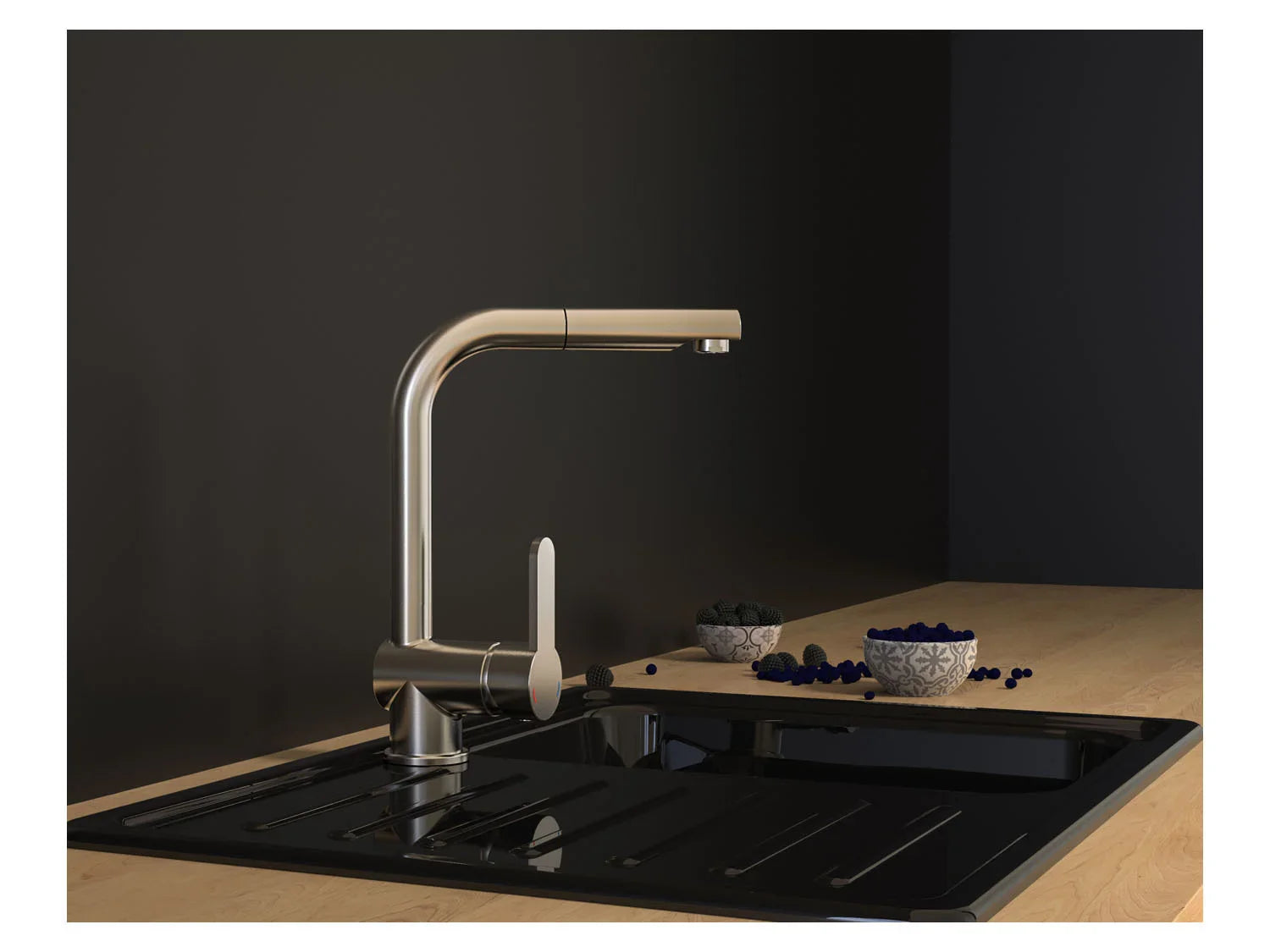 Schtte Mitigeur basse pression LONDON, avec jet rtractable