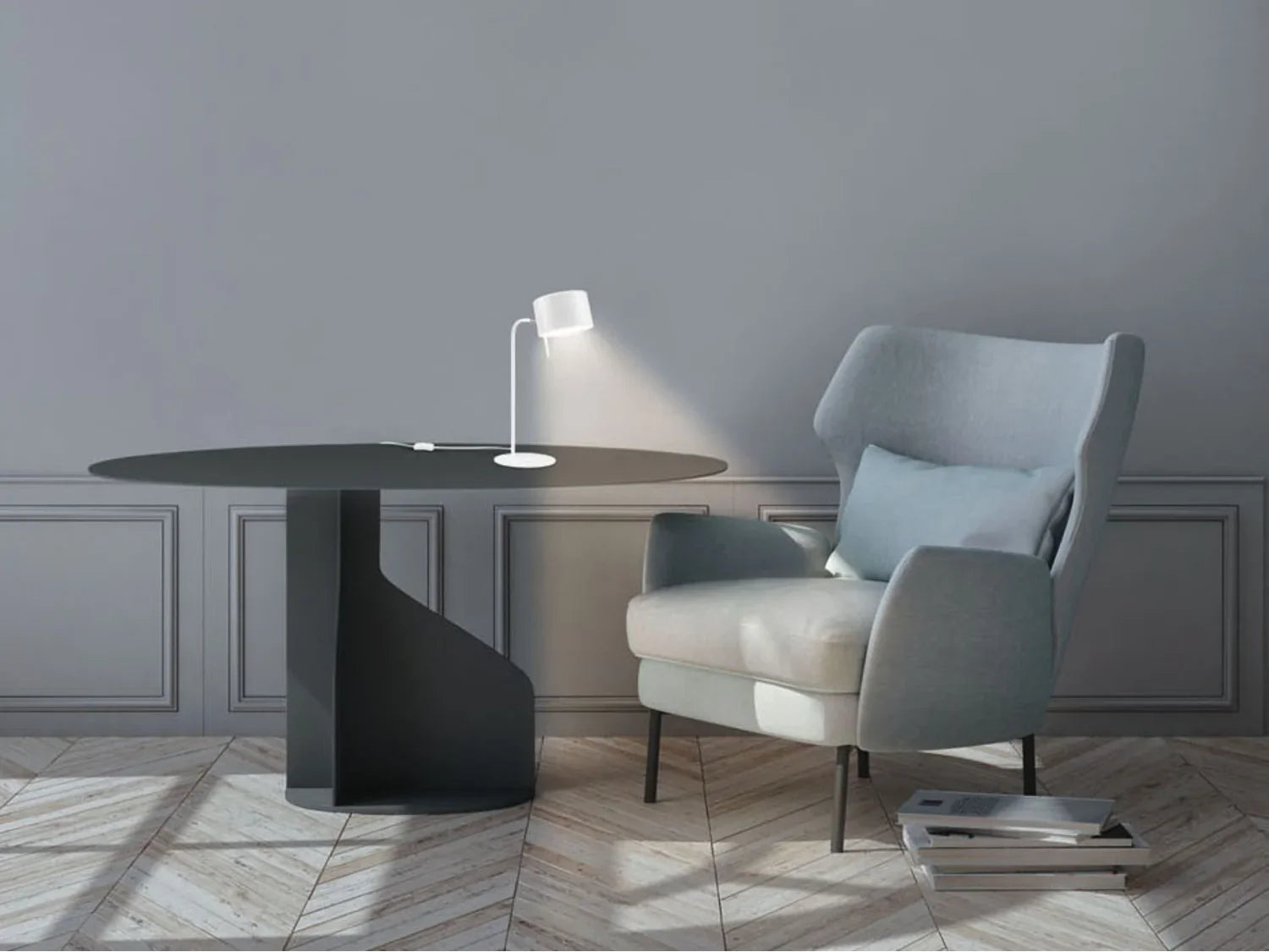 LIVARNO home Lampe de table, 1 ou 2 ampoules, blanc mat