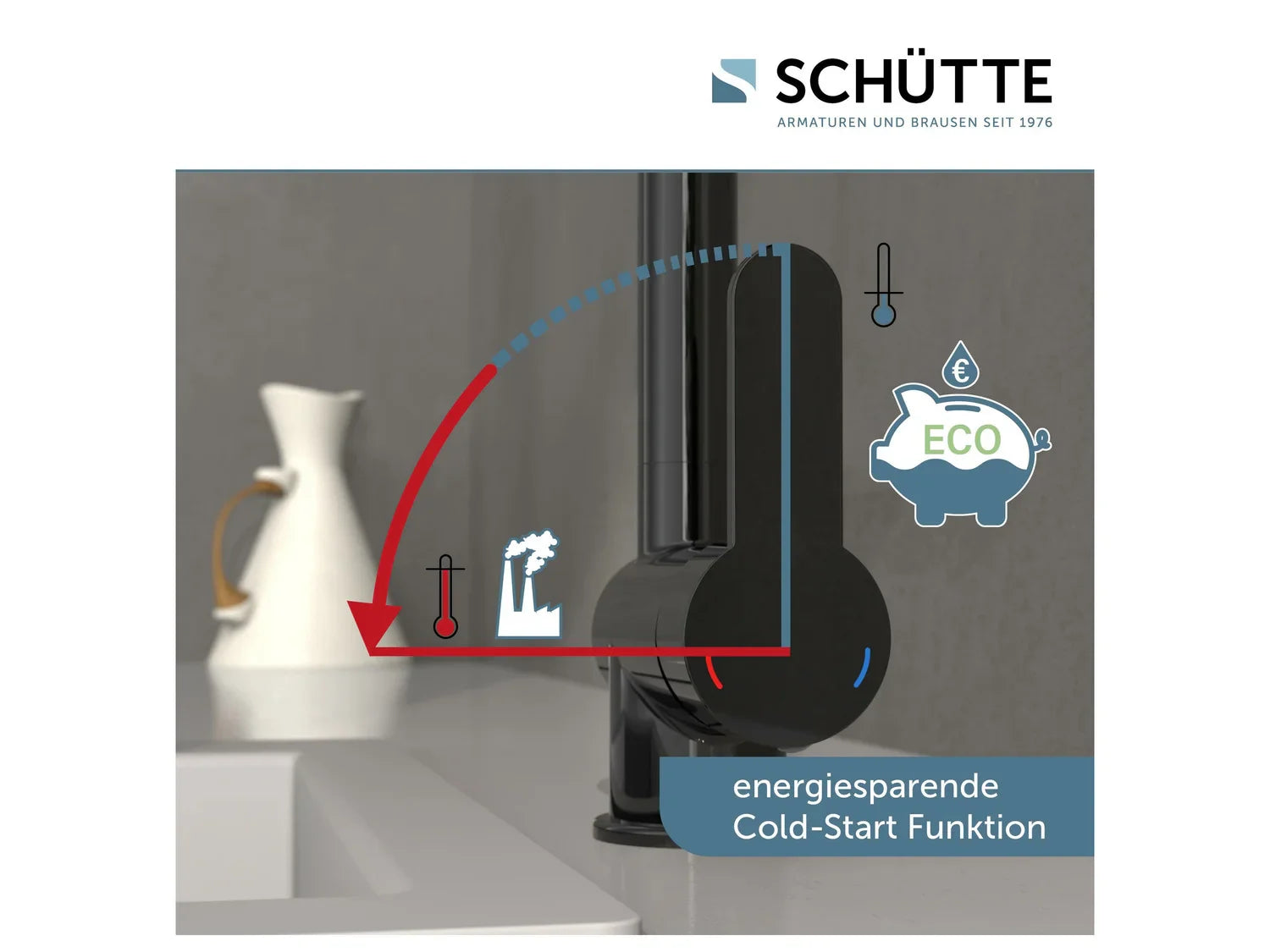 Schtte Mitigeur robinet de cuisine RIO, avec bec rtractable