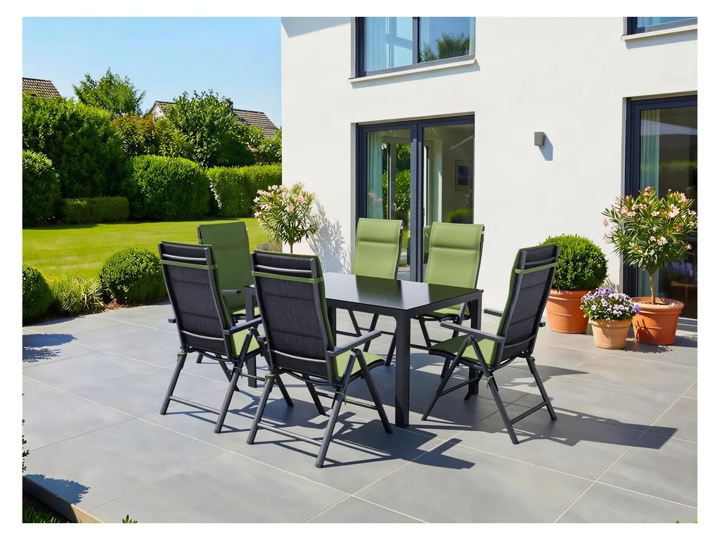 LIVARNO home Table de jardin + Lot de 6 fauteuils en aluminium Toronto