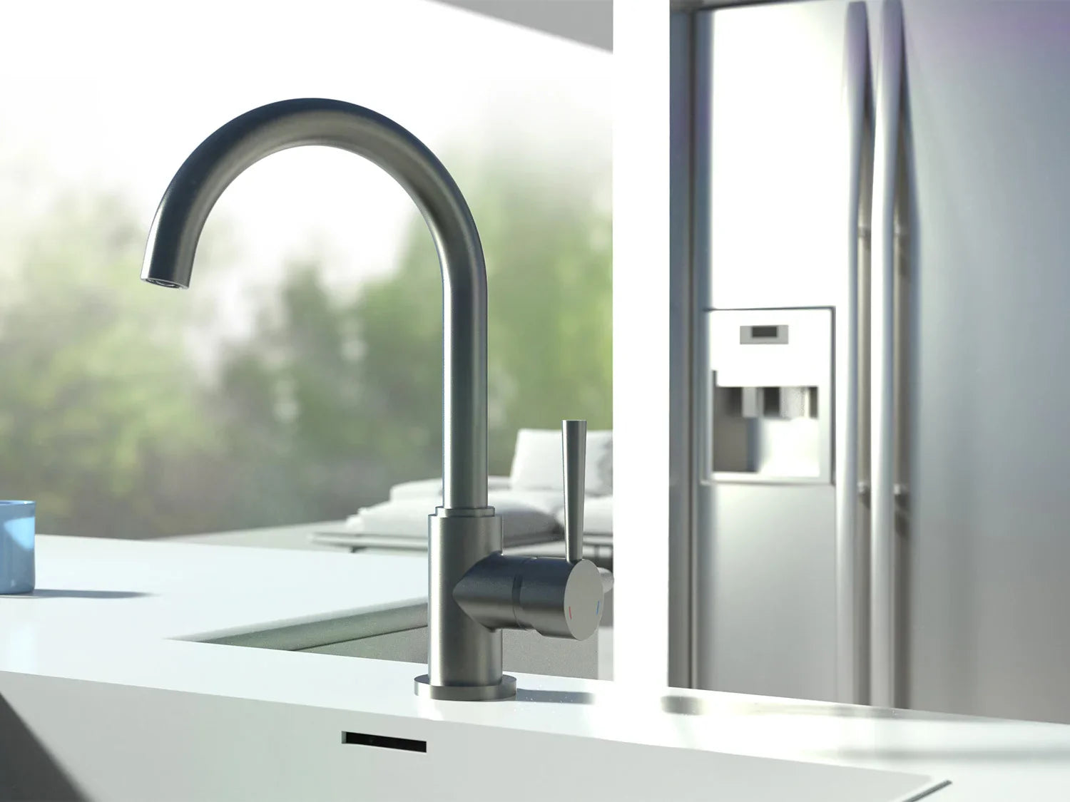 Schtte Mitigeur robinet de cuisine CORNWALL, avec bec courb