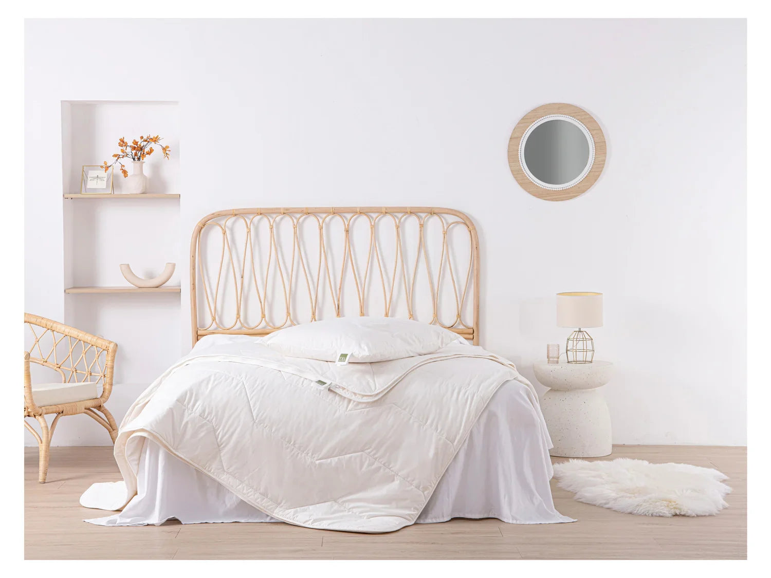 TXL Comfort Couette 4 saisons, en laine, 140 x 200 cm