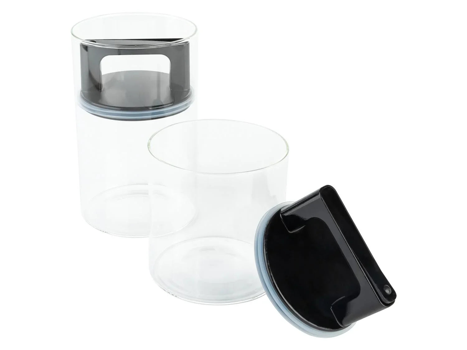 LIVARNO home Lot de 2 bocaux avec couvercles hermtiques