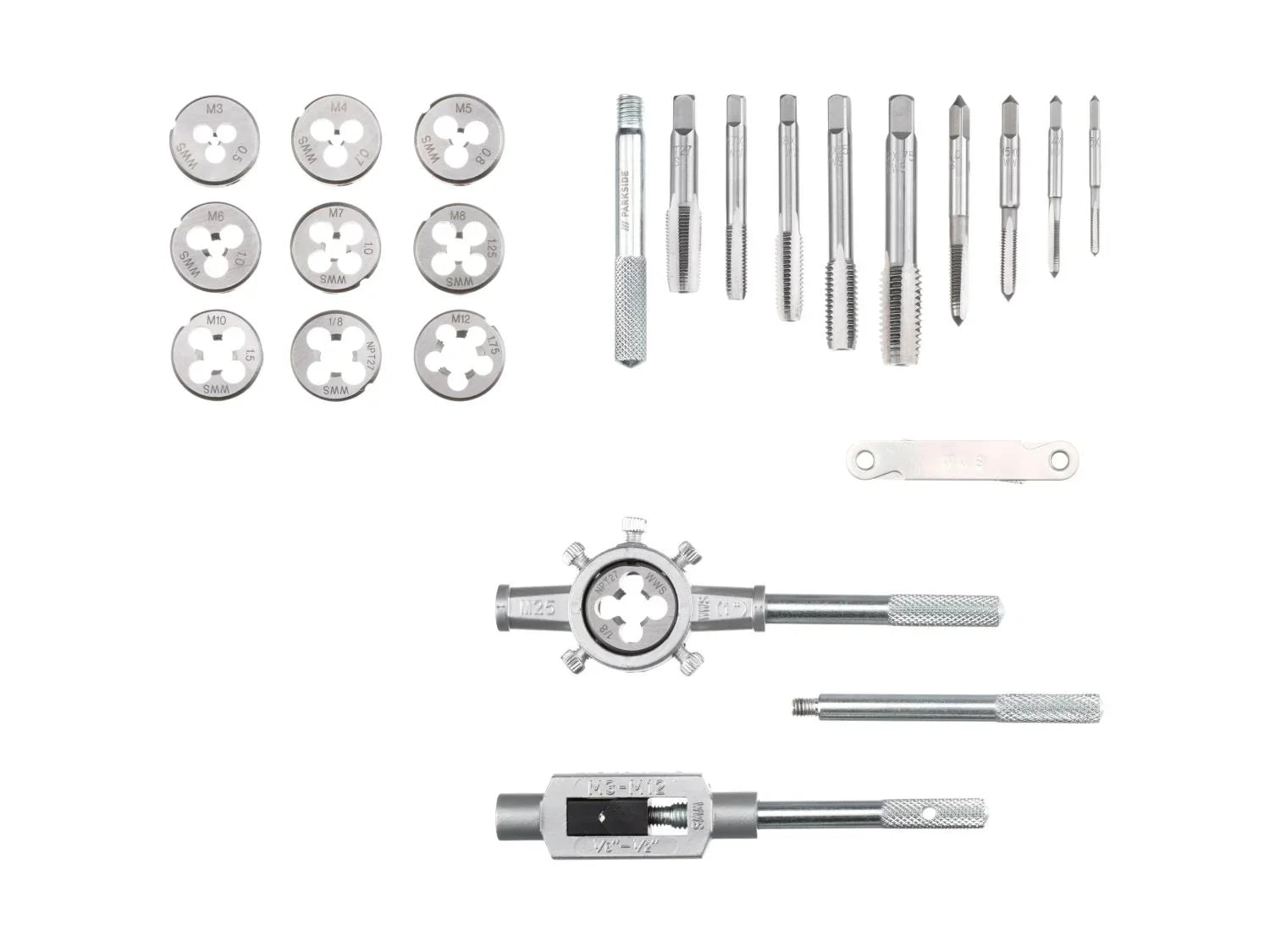 PARKSIDE Set de filetage et taraudage, 21 pices