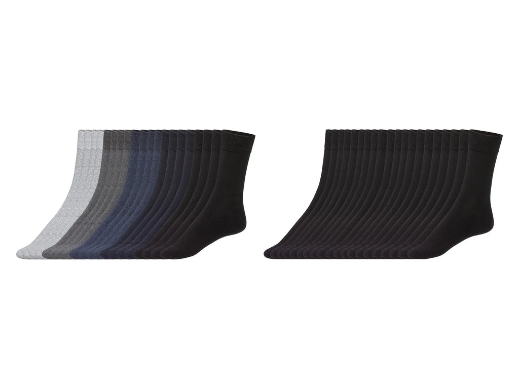 LIVERGY Lot de 20 paires de chaussettes homme