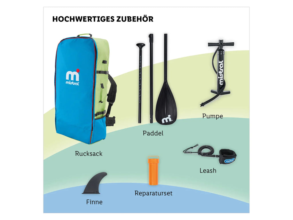 Mistral Planche de paddle SUP Junior 8'6 avec systme de double chambre