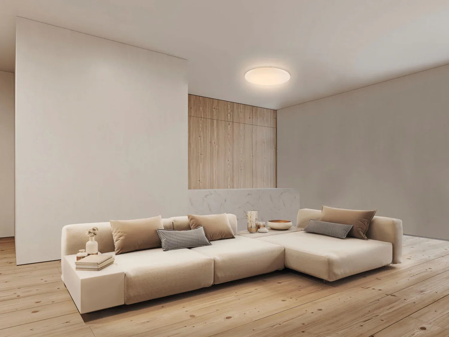 LIVARNO home Plafonnier LED, effet ciel toil,  76 cm