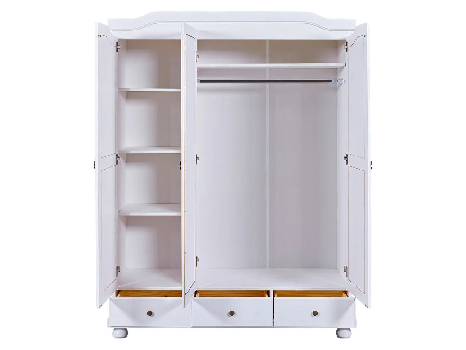 Inter Link Armoire rustique Kappl ou Reutte,  2, 3 ou 4 portes, blanche