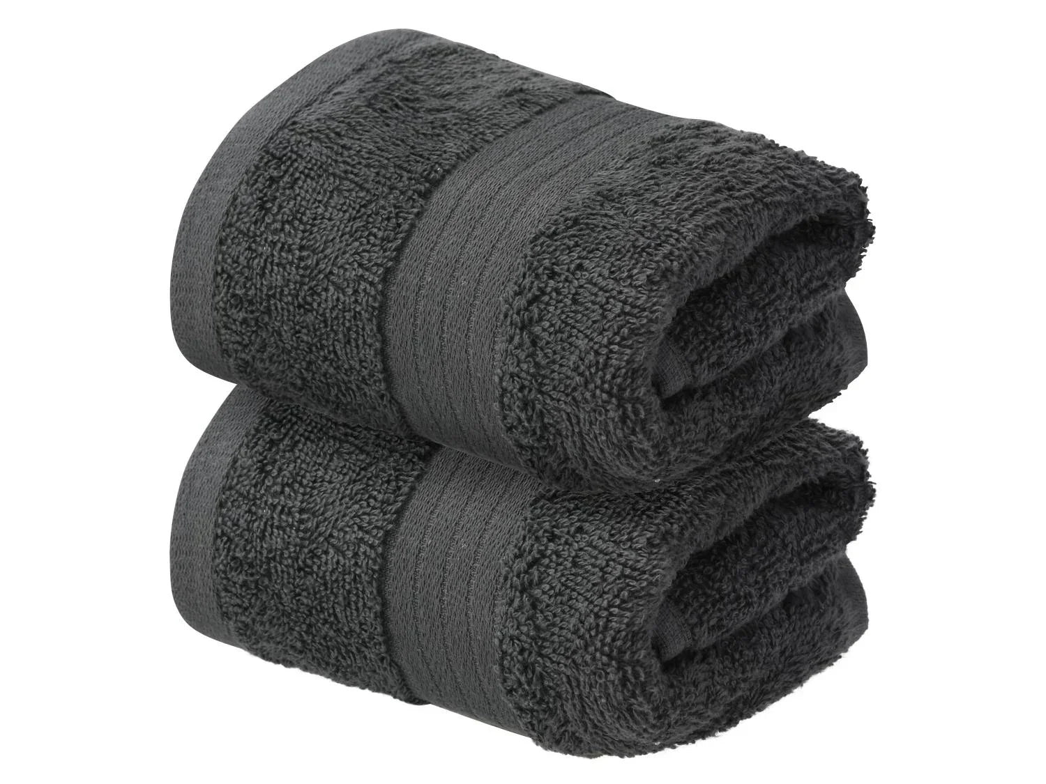 LIVARNO Lot de 2 serviettes invit en ponge, 30 x 50 cm