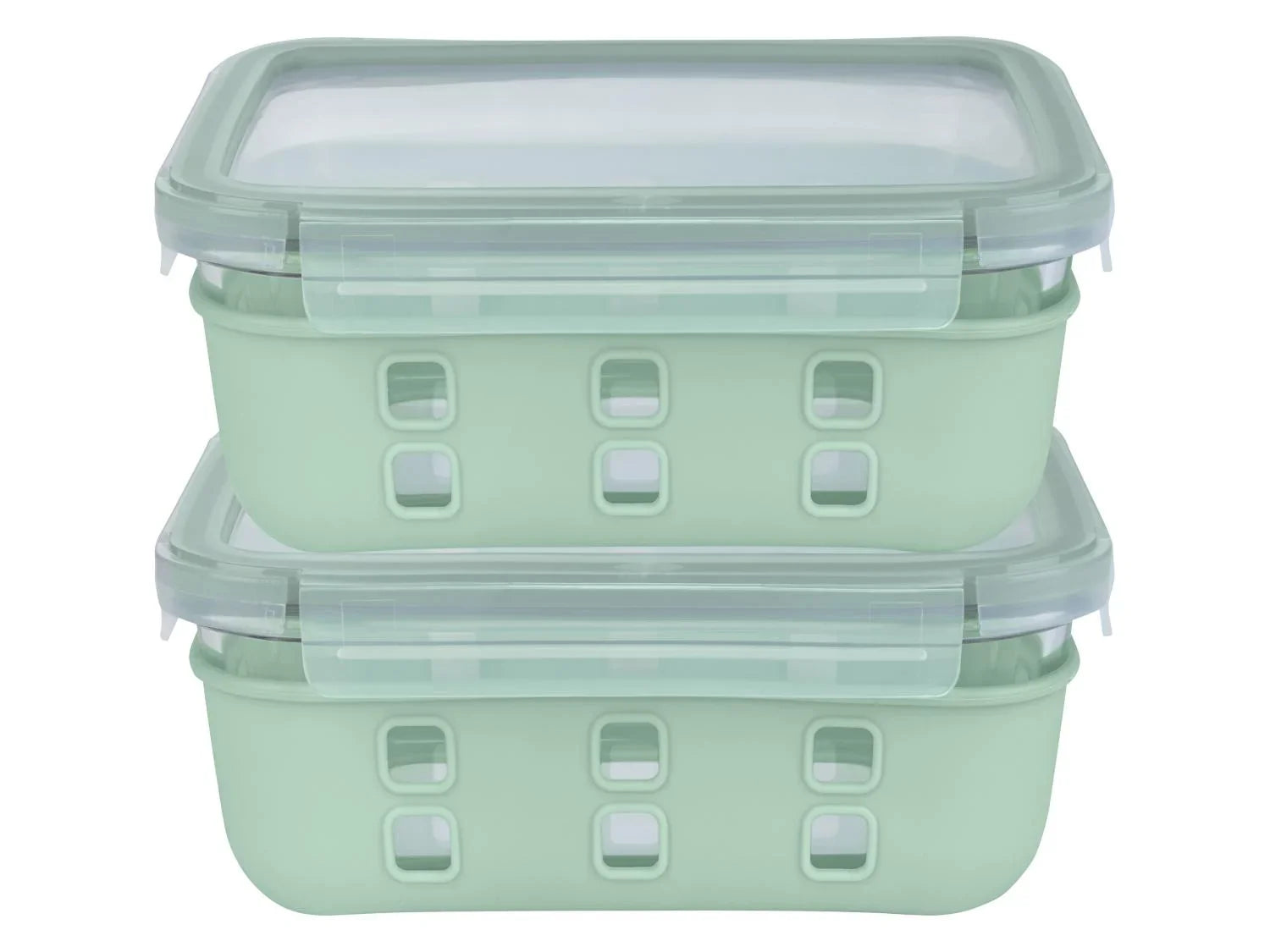 LIVARNO home Lot de 2 botes de conservation en verre