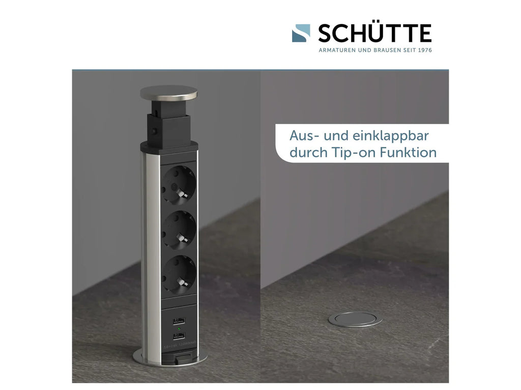 Schtte Bloc multiprises encastrable pour plan de travail