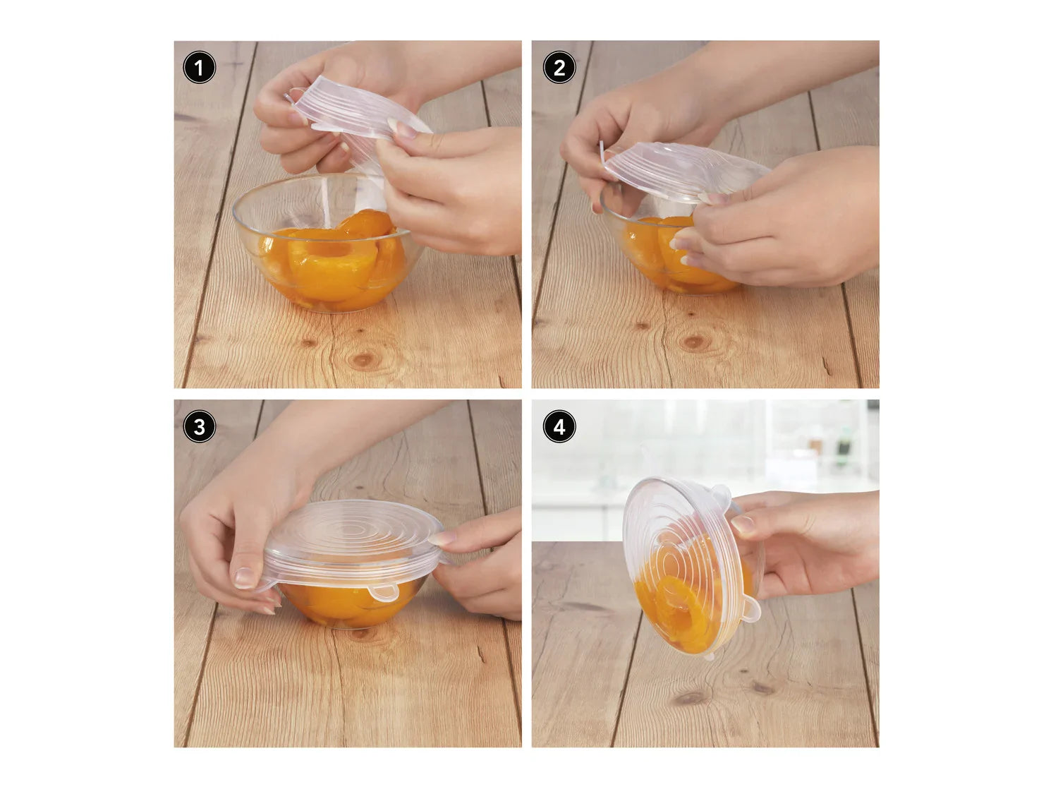 GOURMETmaxx Set de couvercles souples en silicone, 12 pices