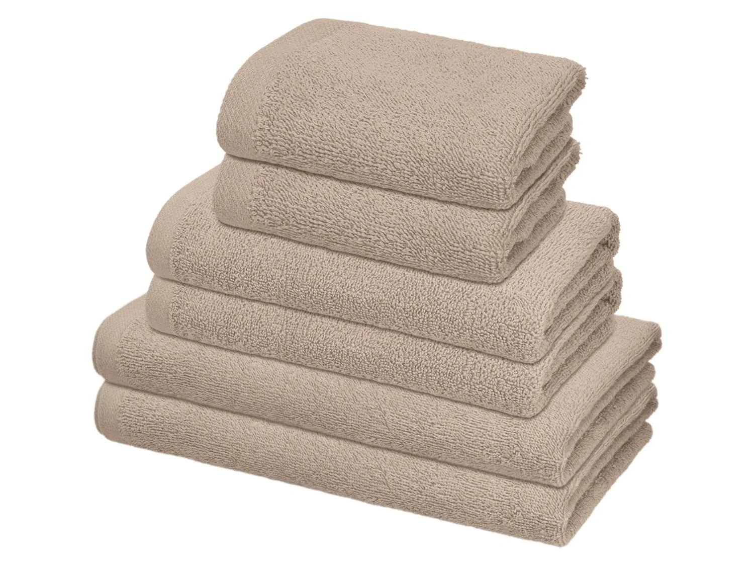 LIVARNO Lot de serviettes ponge, 6 pices
