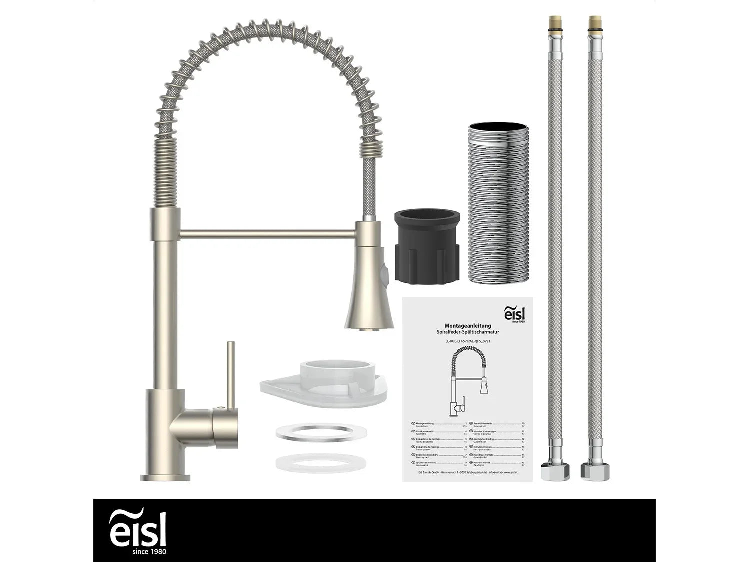 Eisl Mitigeur robinet de cuisine LEON, avec ressort en spirale