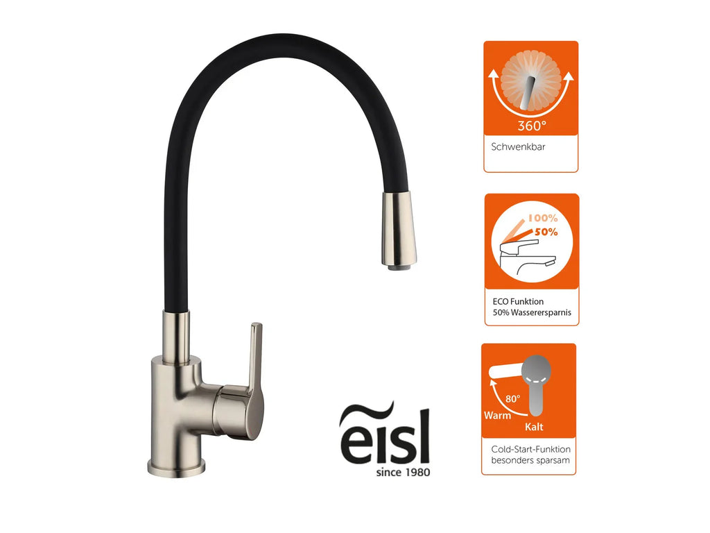 Eisl Mitigeur de cuisine Flexo, avec fonction Cold Start