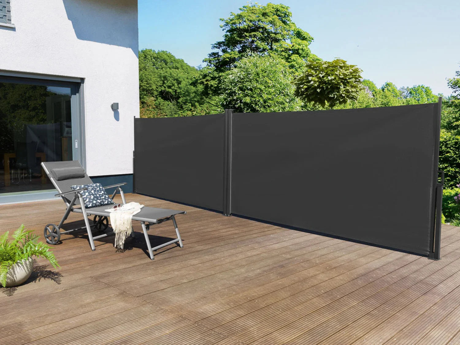 LIVARNO home Store latral double, 160 x 600 cm, anthracite