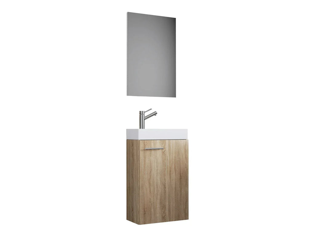 VCM Set d'armoire  glace ou miroir et meuble sous vasque avec lavabo Slito, pour salle de bain