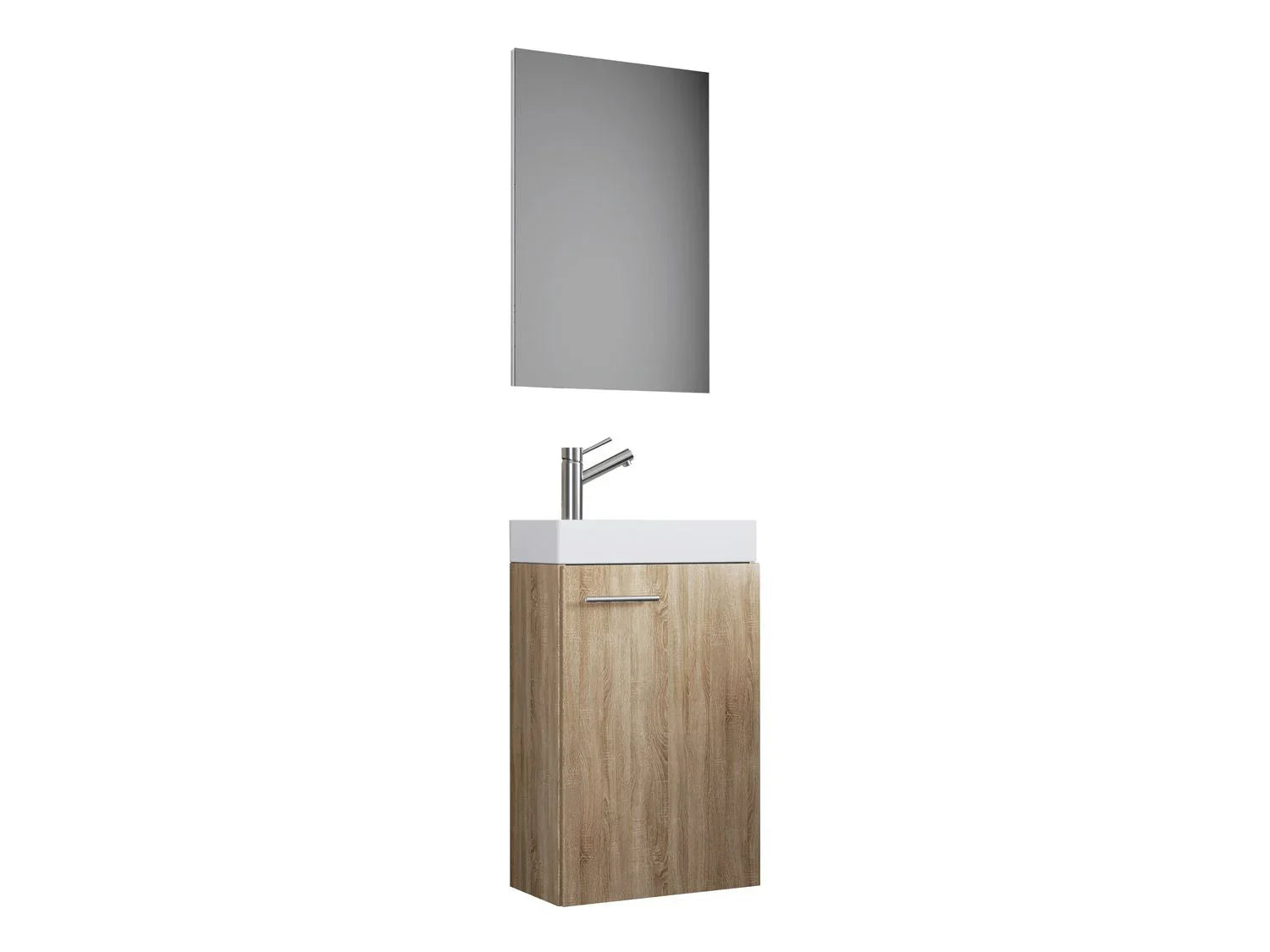 VCM Set d'armoire  glace ou miroir et meuble sous vasque avec lavabo Slito, pour salle de bain