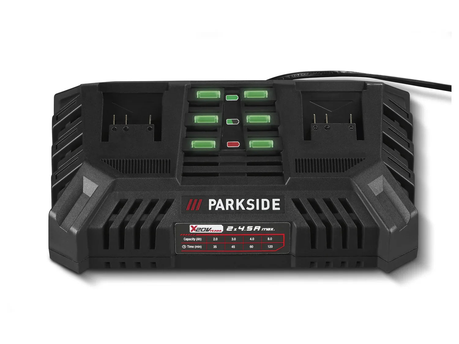 PARKSIDE Chargeur de batterie double PDSLG 20 B1, 2 x 4,5 A, 20 V
