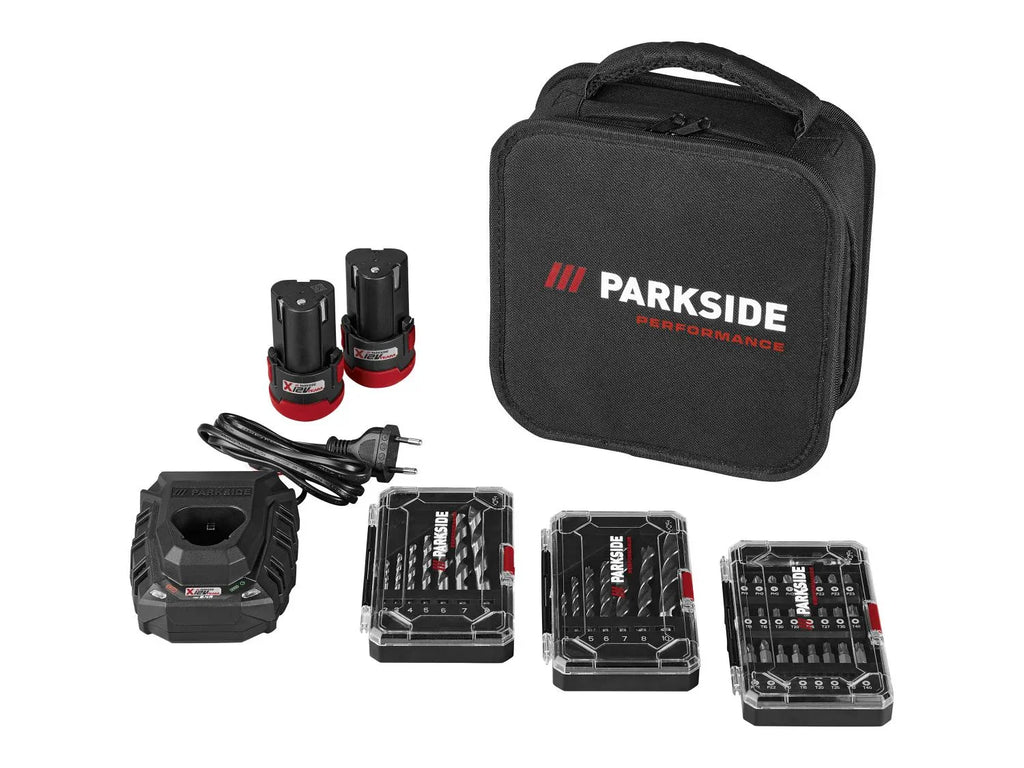 PARKSIDE PERFORMANCE Set perceuse-visseuse sans fil PBSPA 12 E4 + batterie + chargeur, 12 V