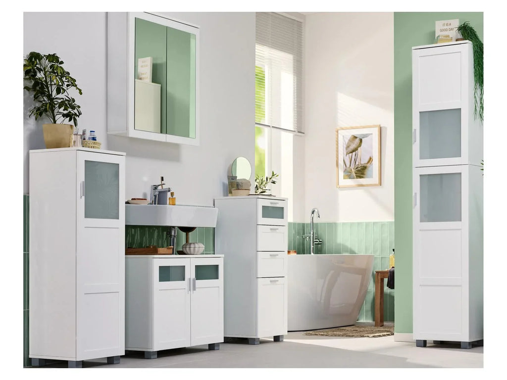 LIVARNO Meuble sous-vasque Basel, 68,5 x 58,7 x 34,5 cm, blanc