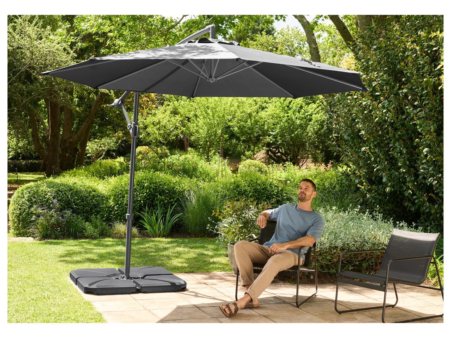 LIVARNO home Parasol dport,  300 cm, anthracite