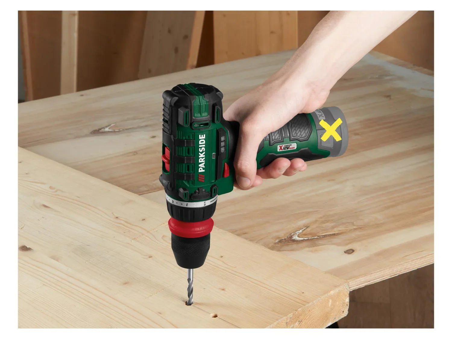 PARKSIDE Perceuse-visseuse sans fil PBSA 12 E4, 28 Nm, 12 V