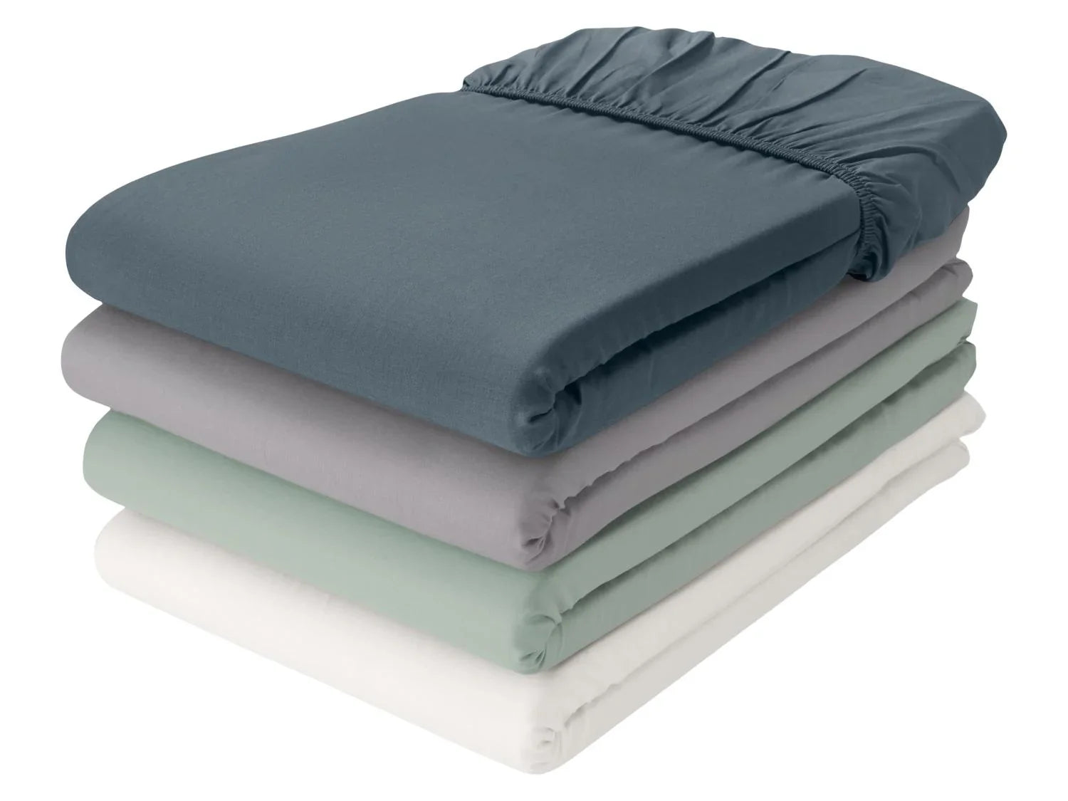 LIVARNO Drap-housse en satin de coton et bambou, 140 - 160 x 200 cm