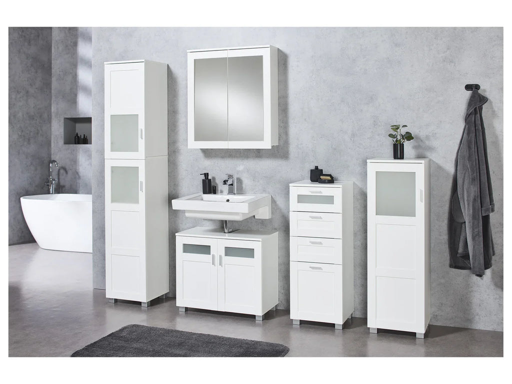 LIVARNO home Colonne de salle de bains Basel, 37 x 115,1 x 34,8 cm, blanche