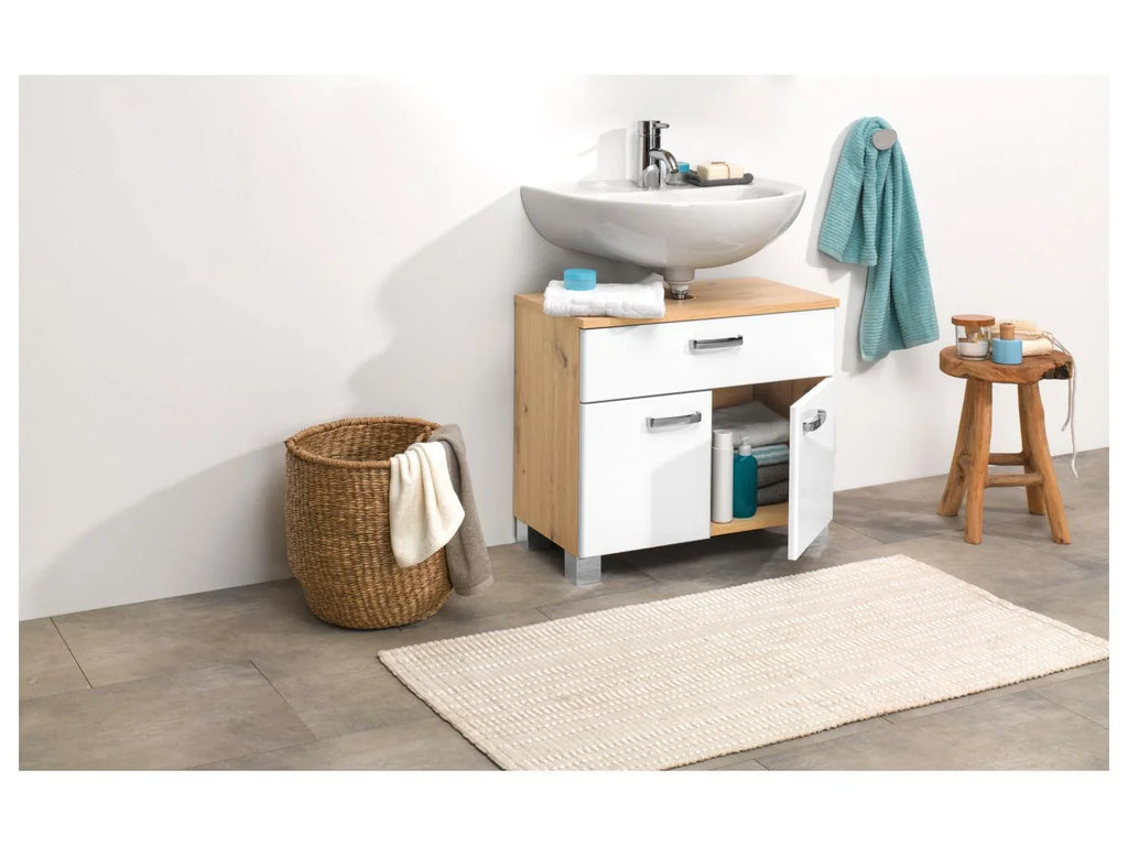 LIVARNO home Meuble sous-vasque Palermo, blanc/imitation chne