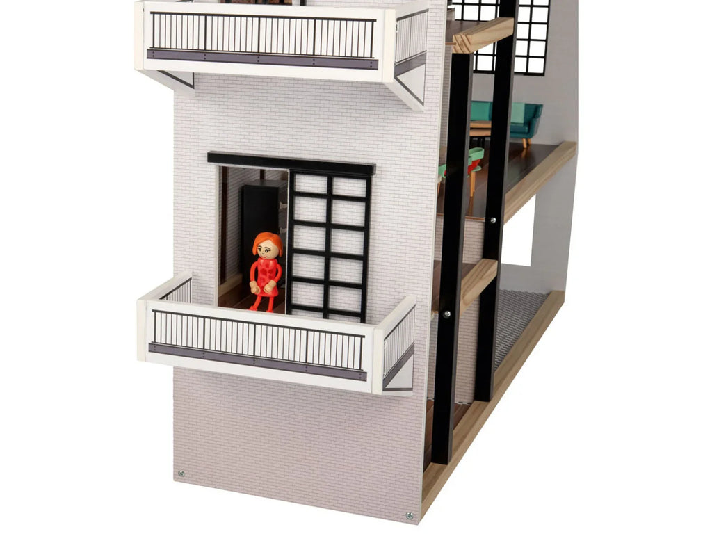 Playtive Maison de poupe XXL en bois, 54 pices