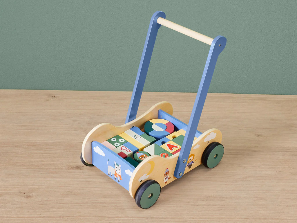 lupilu Chariot  pousser ou cube de motricit en bois
