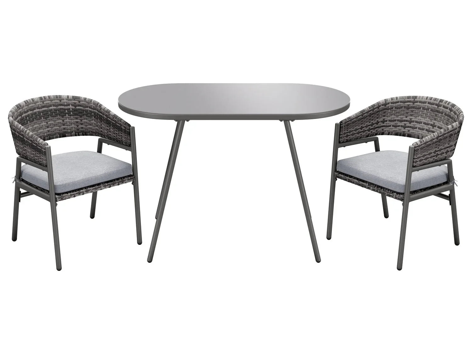 LIVARNO home Salon de balcon en acier, 3 pices