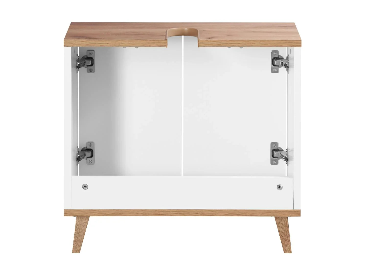 LIVARNO home Meuble sous vasque Corfu, 60 x 55 x 28 cm, blanc/imitation chne