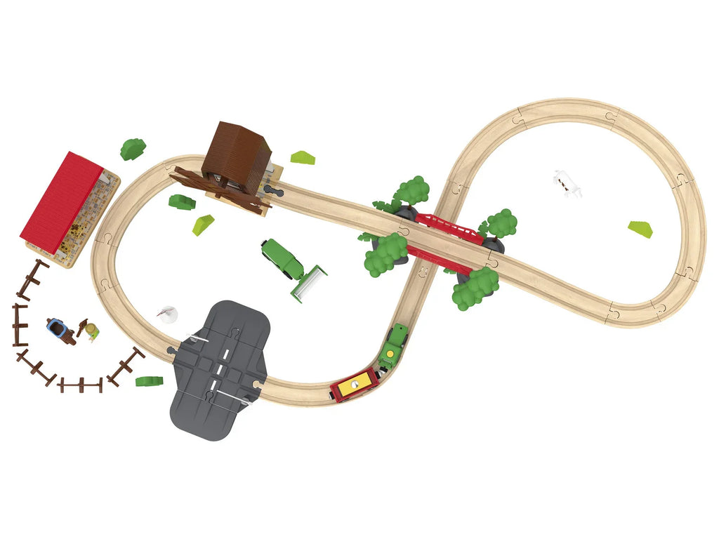 Playtive Set de chemin de fer en bois