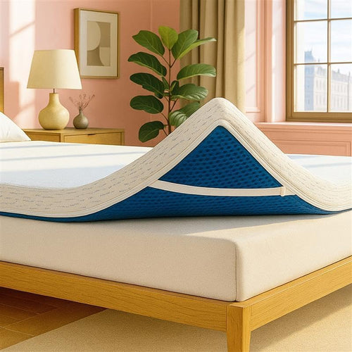 ViscoSoft 4 Inch Memory Foam Mattress Topper King - Select High Density Ventilated Mattress Pad - Premium Removable Rayon Cover
