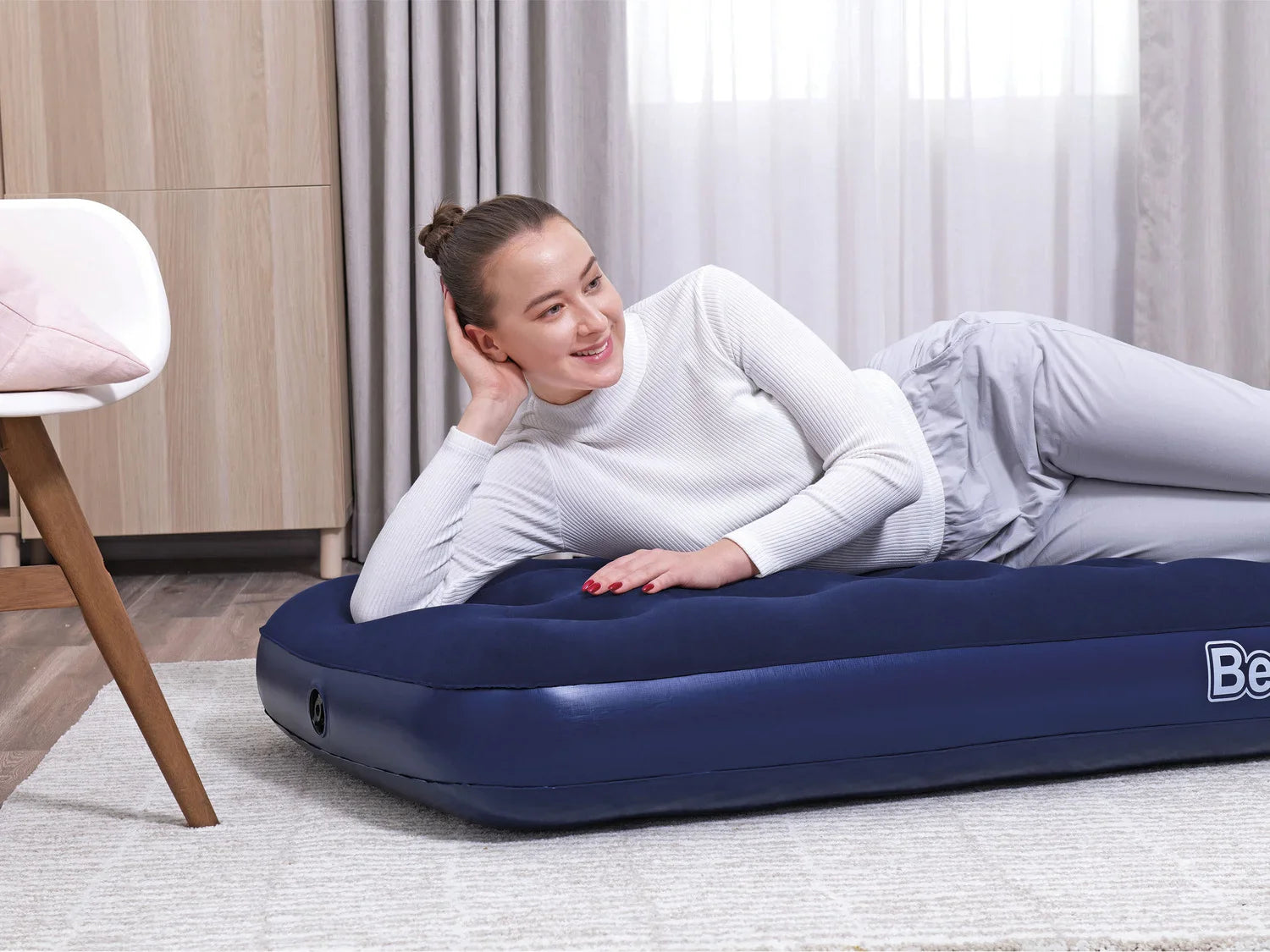 Bestway Matelas gonflable Blue Horizon Single, 185 x 76 cm
