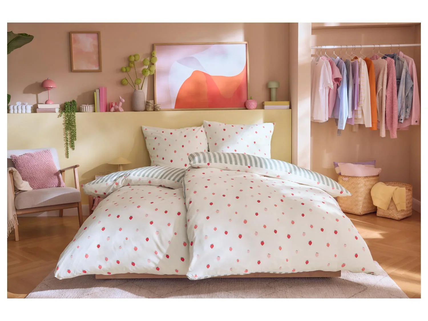 LIVARNO Parure de lit en satin microfibre, 260 x 240 cm