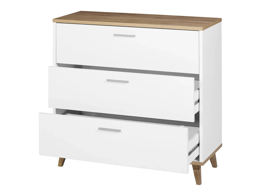 LIVARNO home Commode Corfu, 80 x 75,3 x 33 cm, blanc/imitation chne