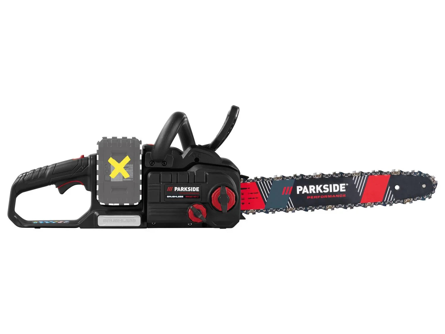 PARKSIDE PERFORMANCE Trononneuse sans fil PPKSA 40-Li C3, guide 45,5 cm, 40 V